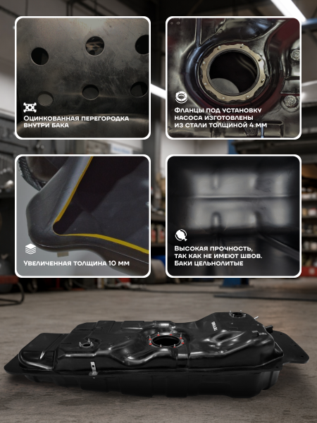 Пластиковый топливный бак SsangYong Actyon (Бензин) 2005-2012 г.в (bolt-on)